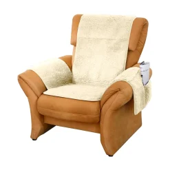 Die moderne Hausfrau Sesselschoner mit Schurwolle natur