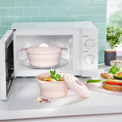 Die moderne Hausfrau Silikon-Mikrowellen-Topf, faltbar 800 ml