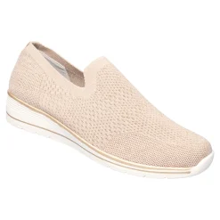 Damen Die moderne Hausfrau Slipper mit Keilabsatz „Federleicht“ taupe