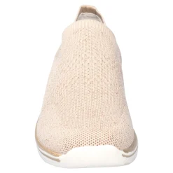 Damen Die moderne Hausfrau Slipper mit Keilabsatz „Federleicht“ taupe