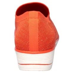 Damen Die moderne Hausfrau Slipper mit Keilabsatz „Federleicht“ koralle