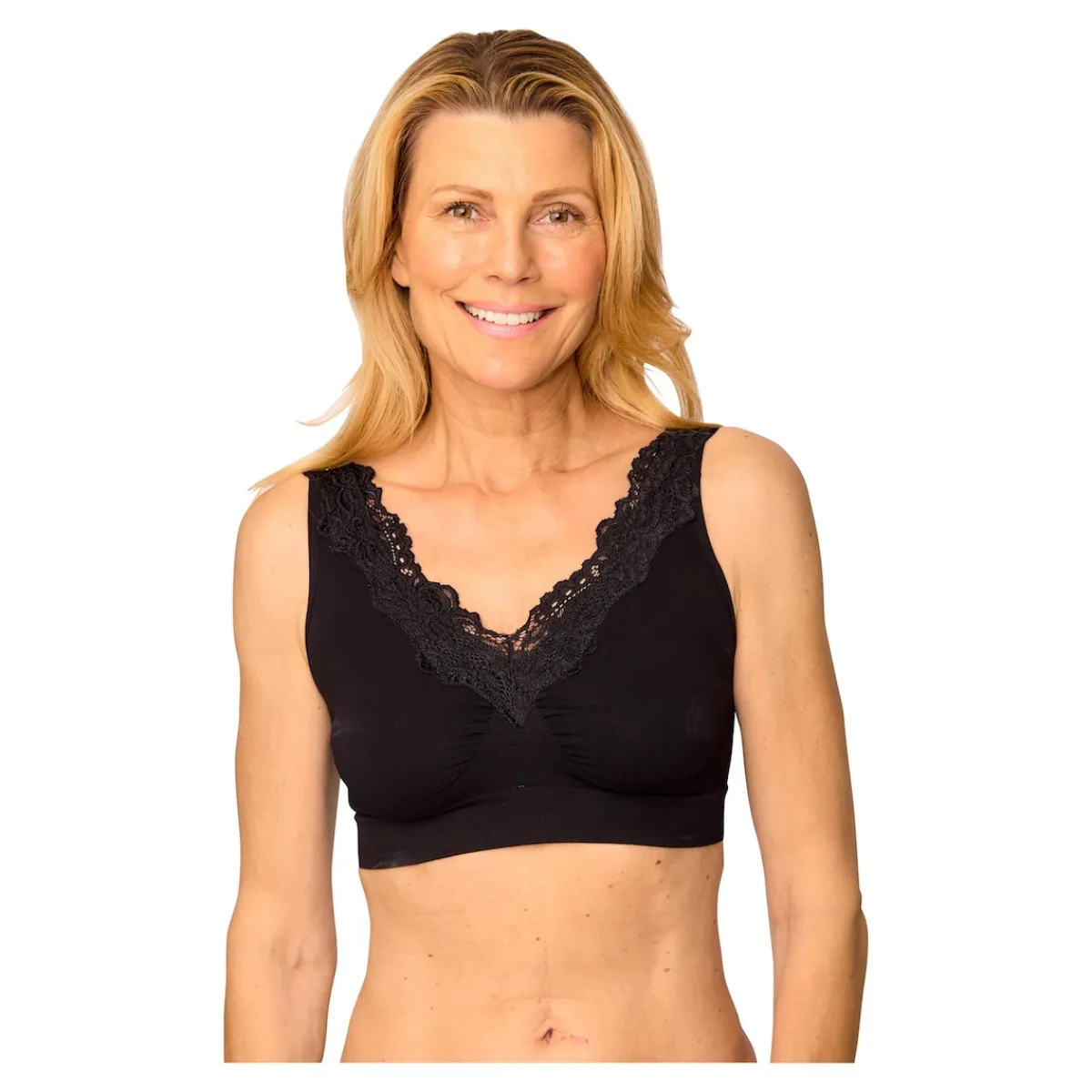 Damen Die moderne Hausfrau Soft-BH mit Spitze „Elegant“ schwarz
