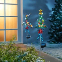 Die moderne Hausfrau Solar-Gartenstecker Weihnachtsbaum