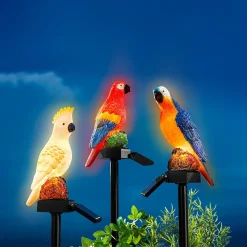 Die moderne Hausfrau Solar-Gartenstecker "Vogel-Parade" Kakadu Karl