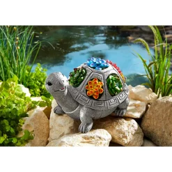 Die moderne Hausfrau Solar-LED-Dekofigur-Schildkröte „Marie“