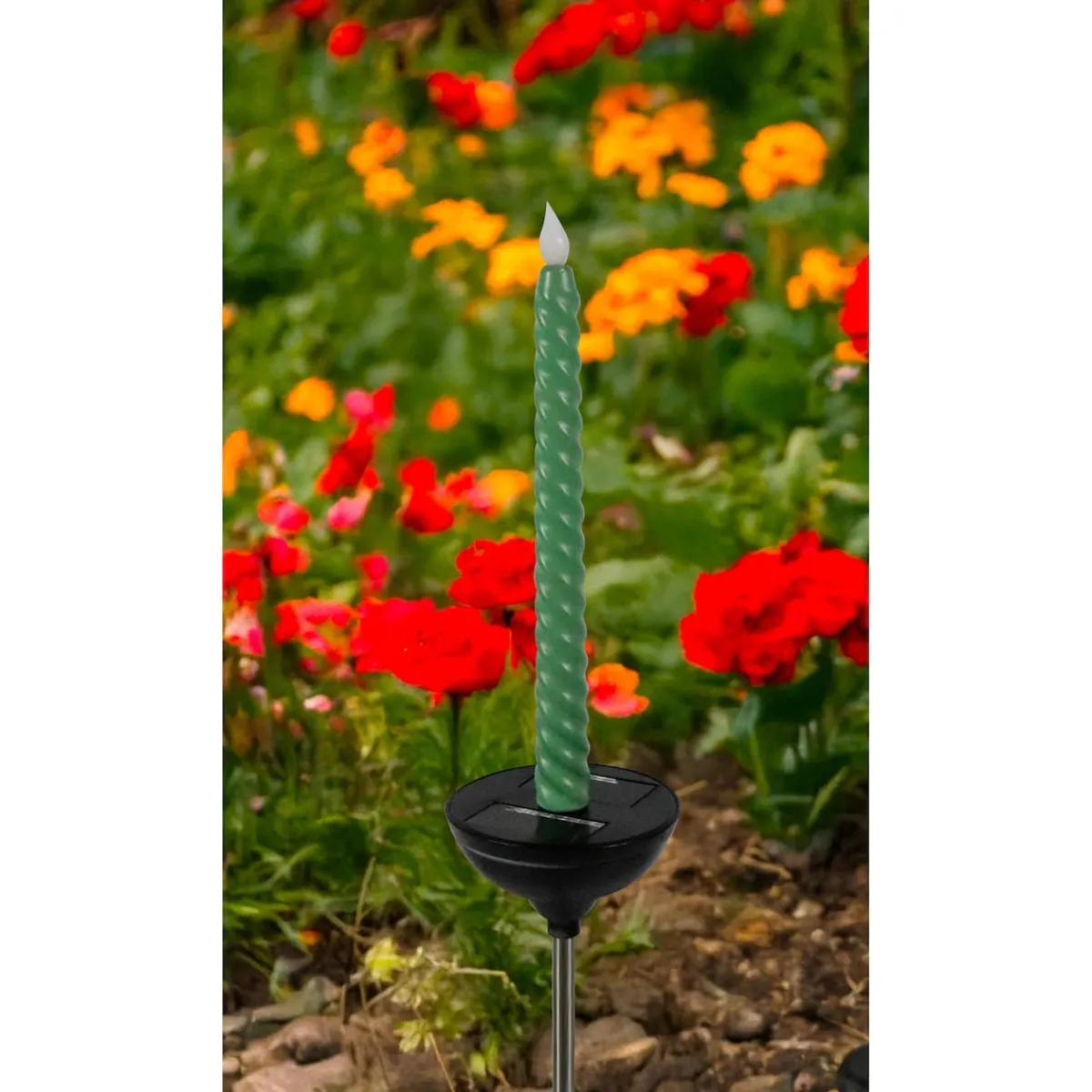 Die moderne Hausfrau Solar-LED-Gartenstecker "Kerzen", 2 Stück