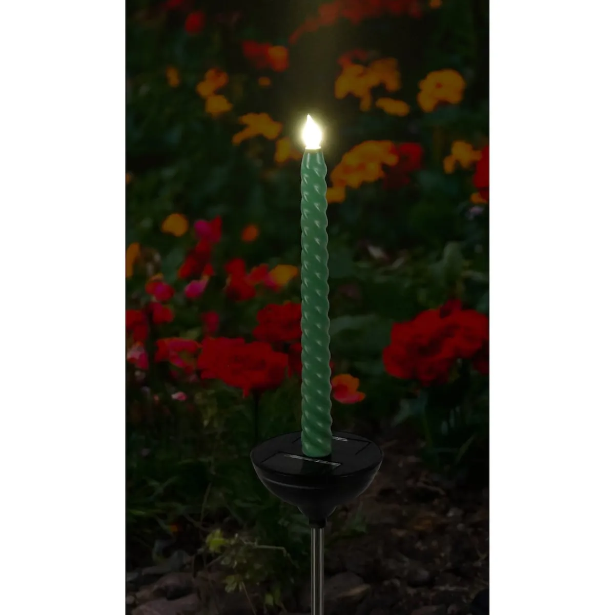 Die moderne Hausfrau Solar-LED-Gartenstecker "Kerzen", 2 Stück
