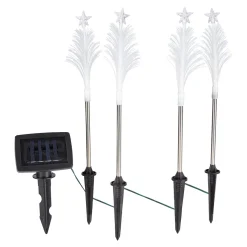 Die moderne Hausfrau Solar-LED-Gartenstecker "Tannenbäume", 4 Stück