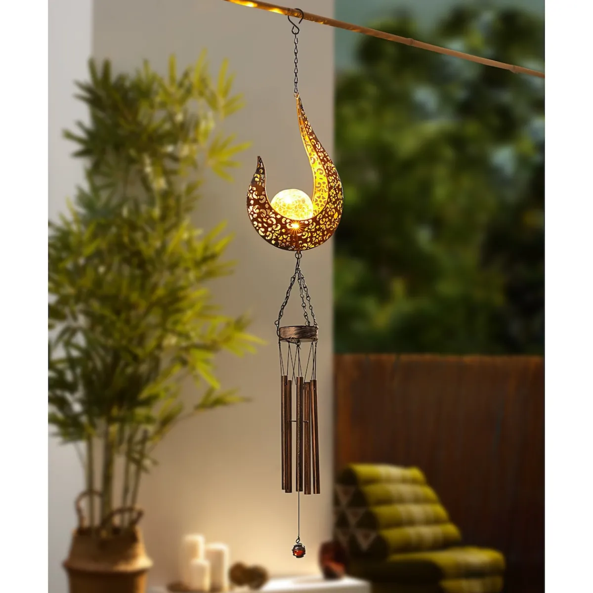 Die moderne Hausfrau Solar-LED-Windspiel "Oriental"