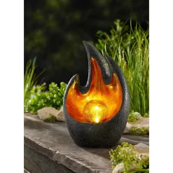 Die moderne Hausfrau Solarleuchte Feuerstelle