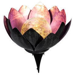 Die moderne Hausfrau Solar-Lotusblume lila