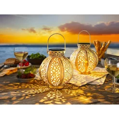 Die moderne Hausfrau Solar-Schattenleuchten "Metall", 2 Stück