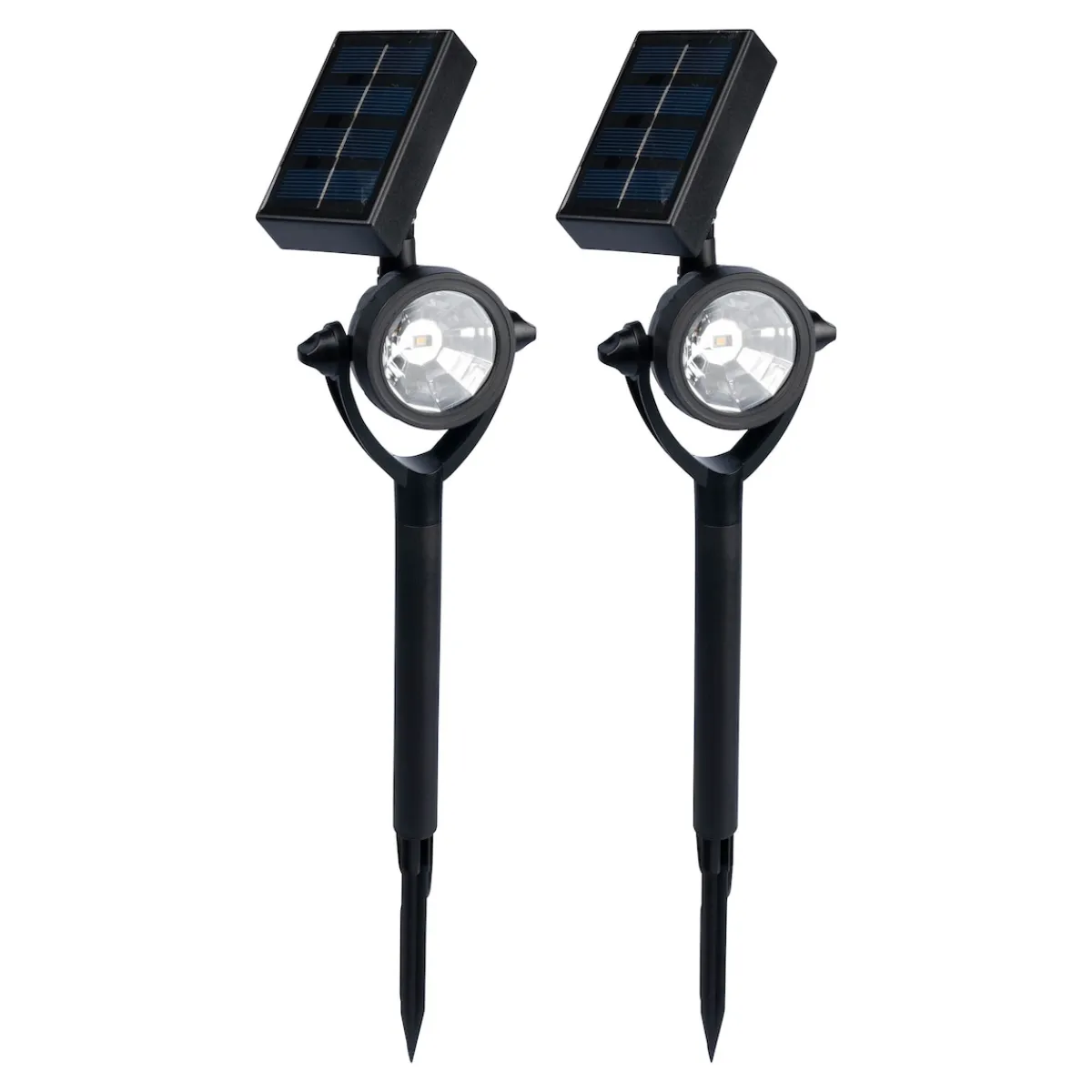 Die moderne Hausfrau Solar-Sicherheits-Wegleuchte, 2 Stück