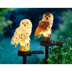 Die moderne Hausfrau Solarstecker "Eule" braun