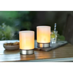 Die moderne Hausfrau Solar-Windlicht „Premium“, 2 Stück