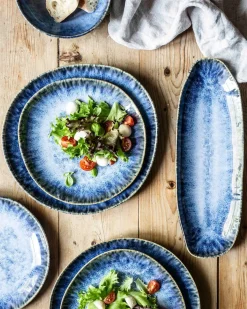 Die moderne Hausfrau Speiseteller-Set, Steinzeug Wilde Schlucht