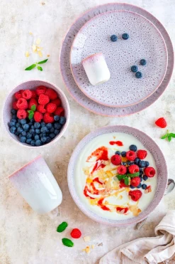 Die moderne Hausfrau Speiseteller-Set, Steinzeug Alpenwiese Beere