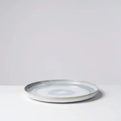 Die moderne Hausfrau Speiseteller-Set, Steinzeug TIEFER SEE Grau / Weiß