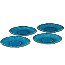 Die moderne Hausfrau Speiseteller-Set, Steinzeug Eisfall