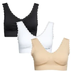 Damen Die moderne Hausfrau Spitzen-BH, 3 Stück
