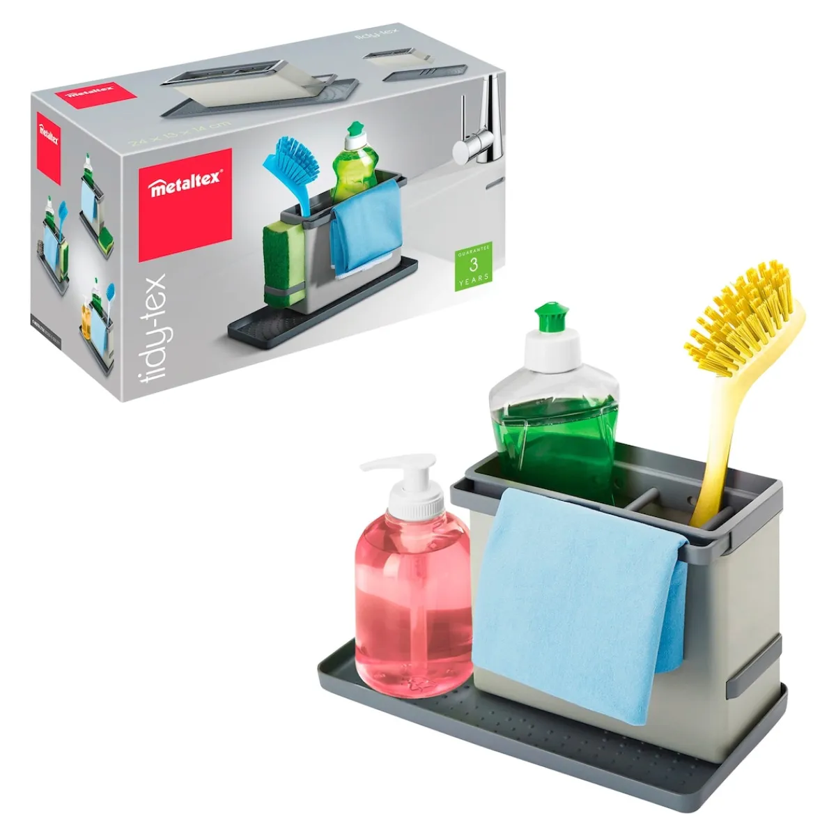 Die moderne Hausfrau Spülbecken-Organizer "Tidytex" grau