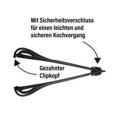 Die moderne Hausfrau STONELINE 4 in 1 Multifunktionales Schneebesen Küchenzangen Set | 3-teilig