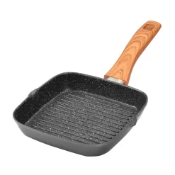 Die moderne Hausfrau STONELINE Back to Nature Grillpfanne 16 cm | ohne Deckel - Holzoptik