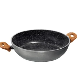 Die moderne Hausfrau STONELINE Back to Nature Servierpfanne 28 cm | Holzoptik