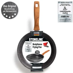 Die moderne Hausfrau STONELINE Bratpfanne 24 cm | ohne Deckel - Holzoptik