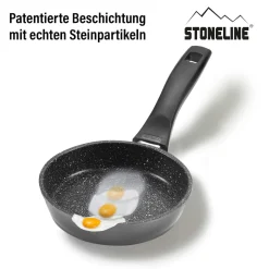 Die moderne Hausfrau STONELINE Bratpfanne 14 cm | ohne Deckel - Schwarz