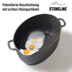 Die moderne Hausfrau STONELINE Bräter Schmortopf Oval 39x26 cm | mit Deckel
