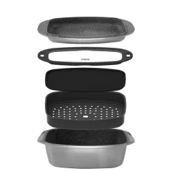 Die moderne Hausfrau STONELINE Bräter und Back Set 5-teilig 39x22 cm | mit Deckeln