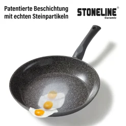 Die moderne Hausfrau STONELINE CERAMIC Keramik Pfannen-Set 3-teilig 20/24/28 | ohne Deckel