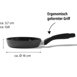 Die moderne Hausfrau STONELINE CERAMIC Keramik Bratpfanne 16 cm | ohne Deckel