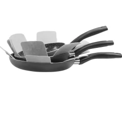 Die moderne Hausfrau STONELINE CERAMIC Keramik Kochgeschirr-Set 14-teilig | mit Deckeln - Schwarz