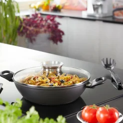 Die moderne Hausfrau STONELINE CERAMIC Keramik Servierpfanne 24 cm | mit Deckel