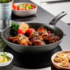 Die moderne Hausfrau STONELINE CERAMIC Keramik Bratpfanne 28 cm | mit Deckel