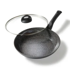 Die moderne Hausfrau STONELINE CERAMIC Keramik Bratpfanne 24 cm | mit Deckel