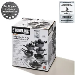 Die moderne Hausfrau STONELINE CERAMIC Keramik Kochgeschirr-Set 16-teilig 18/20/24/28 | mit Deckeln