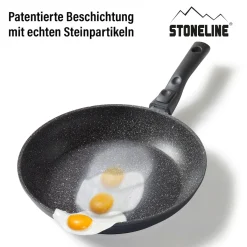 Die moderne Hausfrau STONELINE Flex Schmorpfanne 24 cm mit abnehmbarem Griff | ohne Deckel