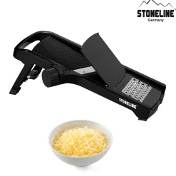 Die moderne Hausfrau STONELINE Gemüsehobel Verstellbar Set 3-teilig | Schwarz