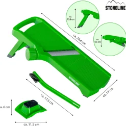 Die moderne Hausfrau STONELINE Gemüsehobel Verstellbar Set 3-teilig | Grün