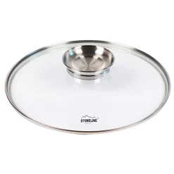 Die moderne Hausfrau STONELINE Glasdeckel 28 cm mit Aroma-Deckel | Edelstahl
