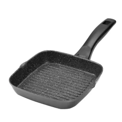 Die moderne Hausfrau STONELINE Grillpfanne 16 cm | ohne Deckel - Schwarz