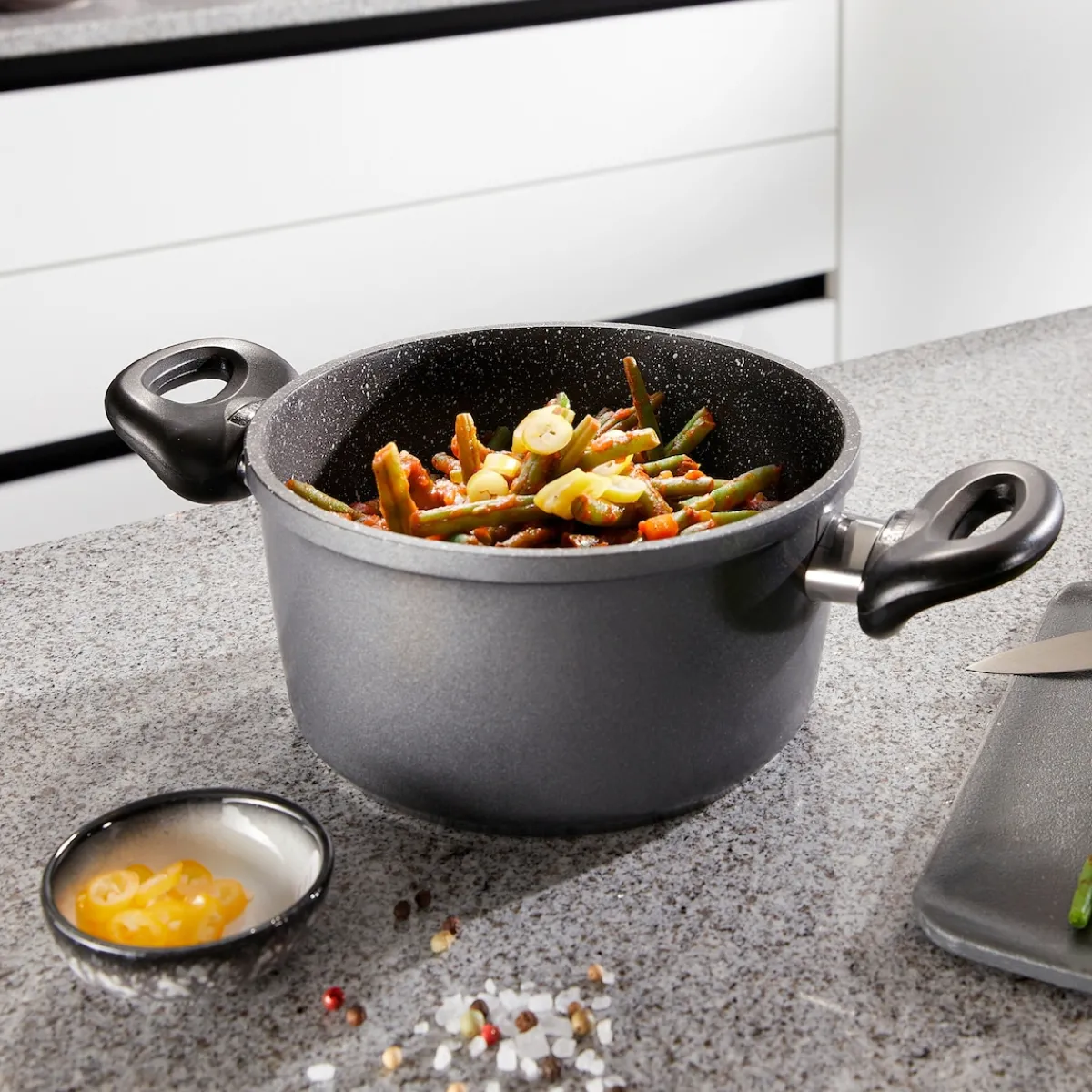 Die moderne Hausfrau STONELINE Kochtopf 18 cm | mit Deckel