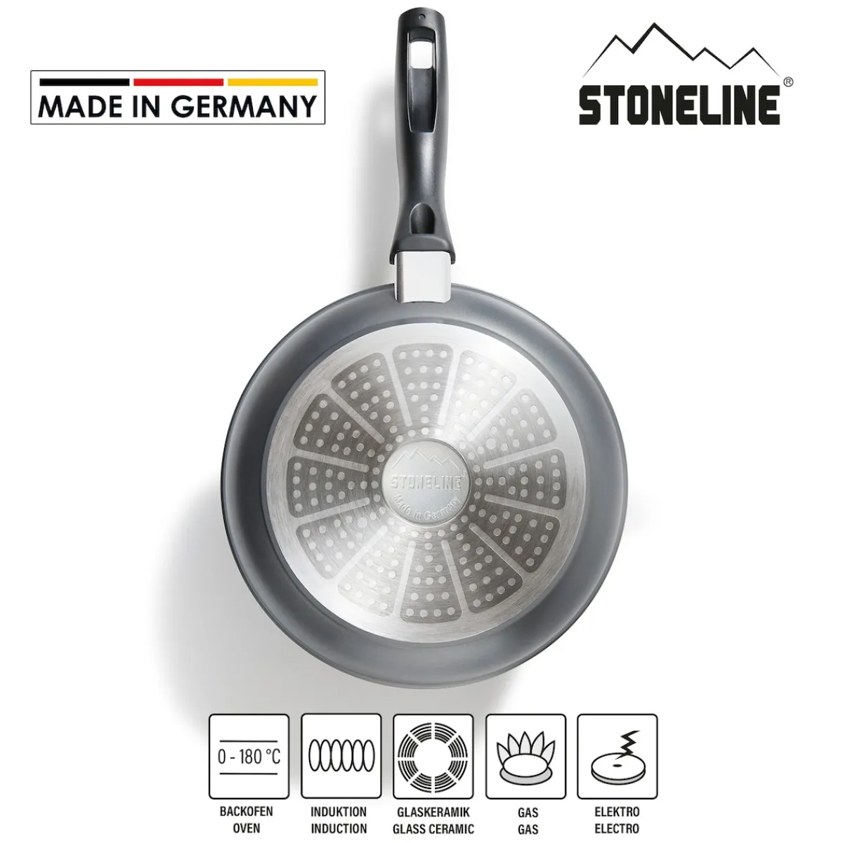 Die moderne Hausfrau STONELINE Made in Germany Bratpfanne 24 cm | ohne Deckel