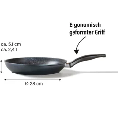 Die moderne Hausfrau STONELINE Made in Germany Bratpfanne 28 cm | ohne Deckel