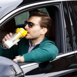 Die moderne Hausfrau STONELINE Original CrunchCup Tragbarer Müslibecher To Go 260 + 250 ml | Gelb