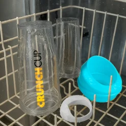 Die moderne Hausfrau STONELINE Original CrunchCup Tragbarer Müslibecher To Go 260 + 250 ml | Blau