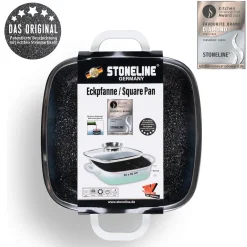 Die moderne Hausfrau STONELINE Servierpfanne Eckig 20 cm Mint | mit Deckel